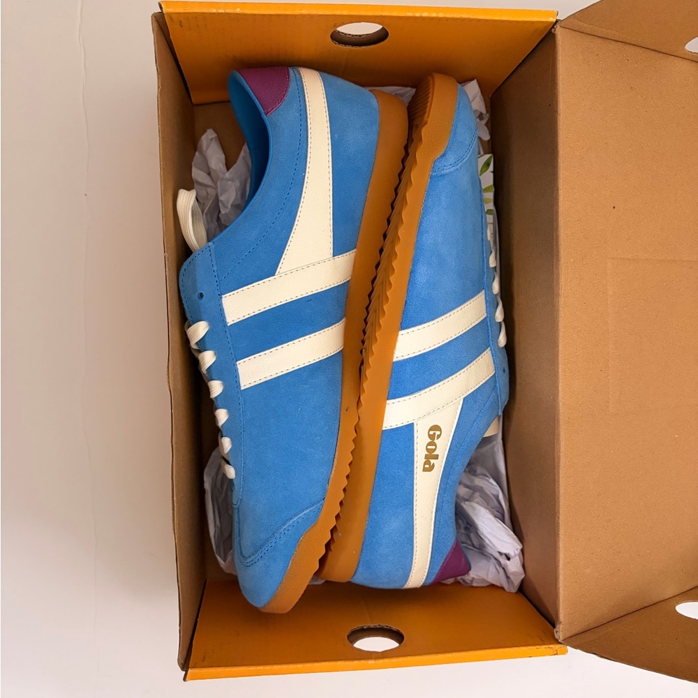 NWT - GOLA RETRO CLASSIC BULLET BLUE SUEDE SNEAKERS 💙👟😍 Size 11 - Picture 3 of 7